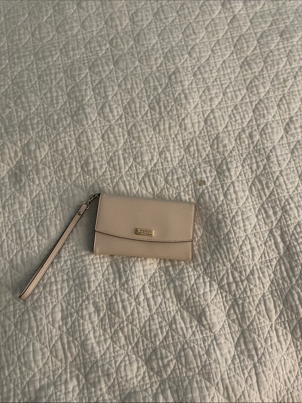 kate spade Blush Nude Leather Wristlet Card Holder